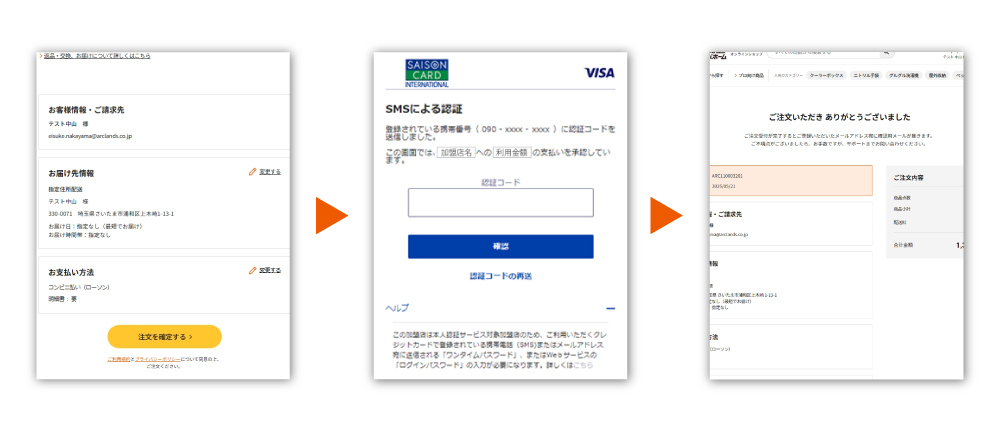 3Dセキュア2.0の認証の流れ