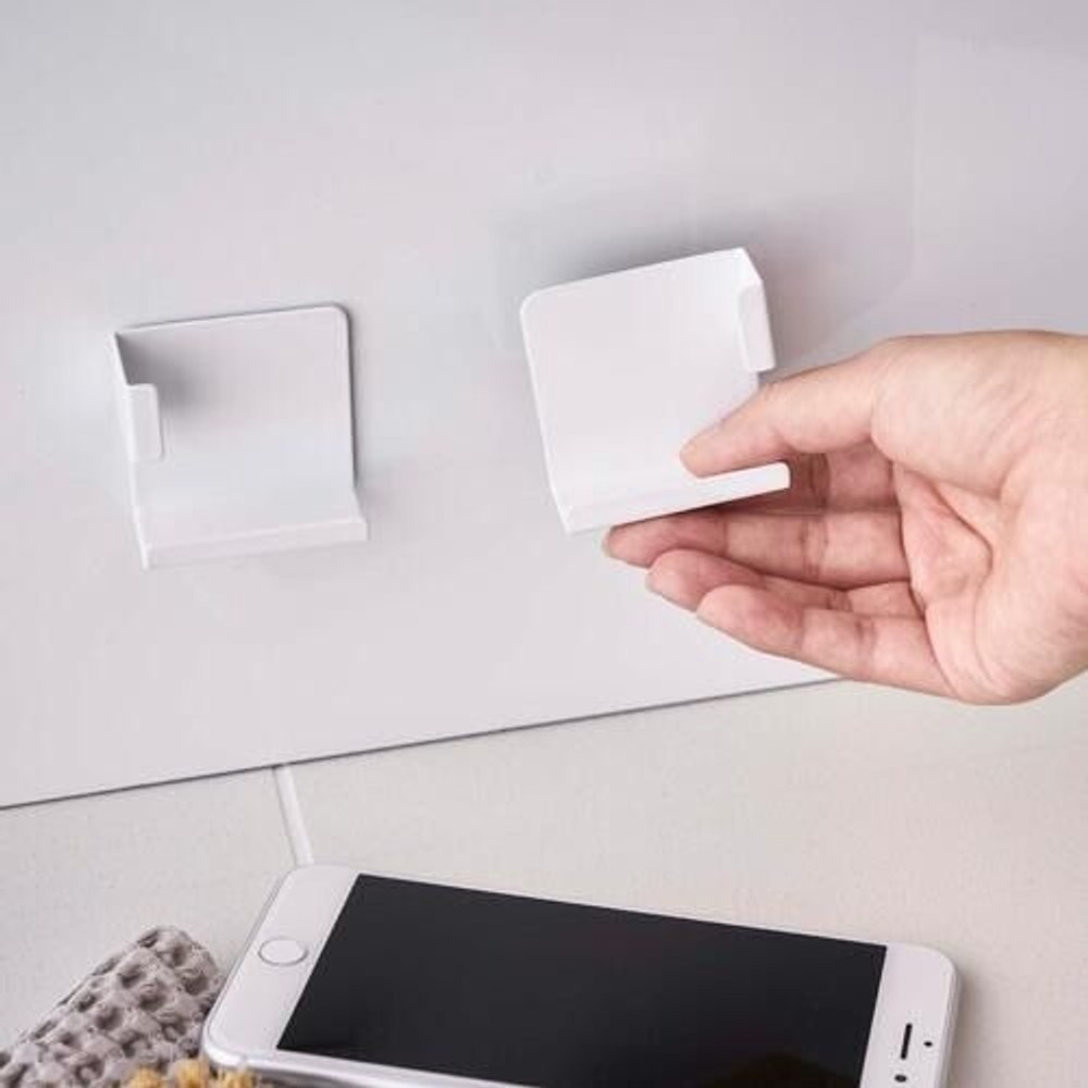 山崎実業 マグネットバスルームタブレットホルダー ミスト MIST 4983, ホワイト, 約5.2×2.5×5cm