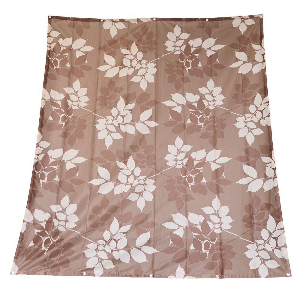 風通しの良いタープ   リーフ柄ブラウン, リーフ柄, S