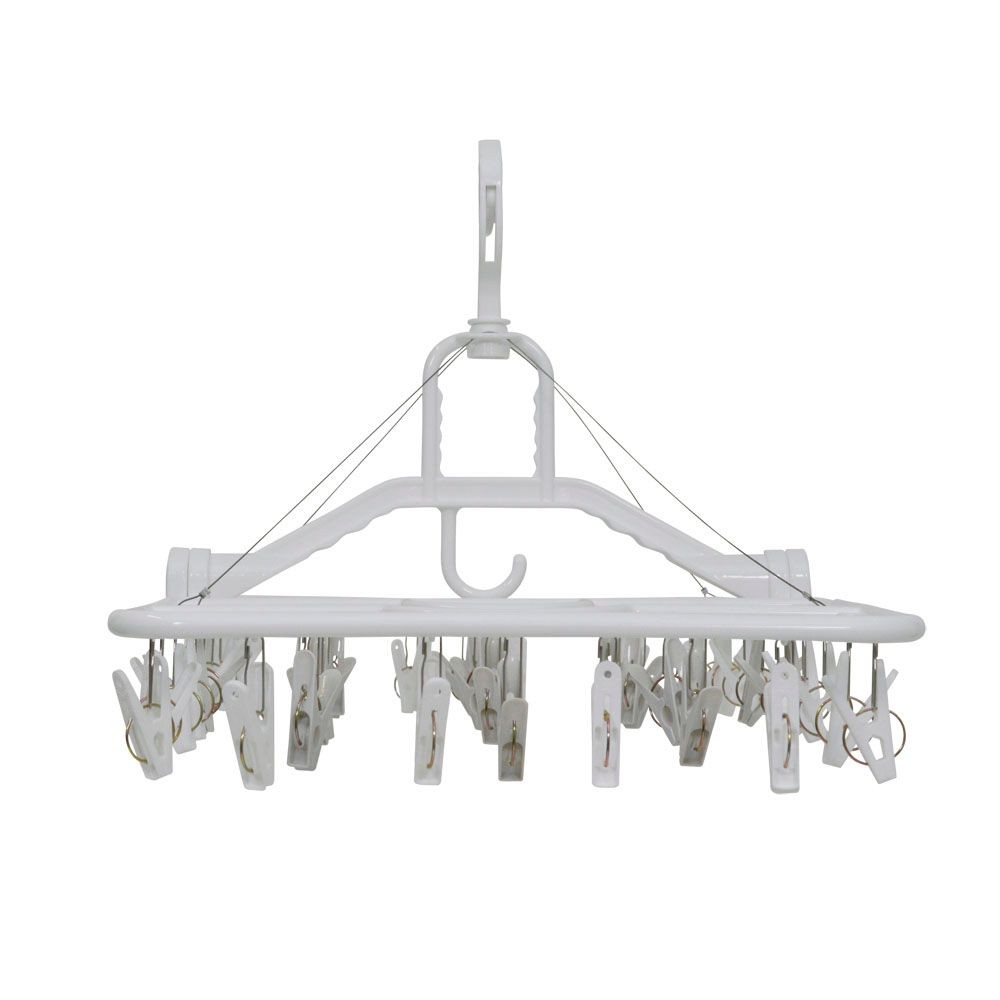 WIZ'A ウィザ ピンチを使い分ける洗濯ハンガー４０ピンチ, ホワイト, 40P