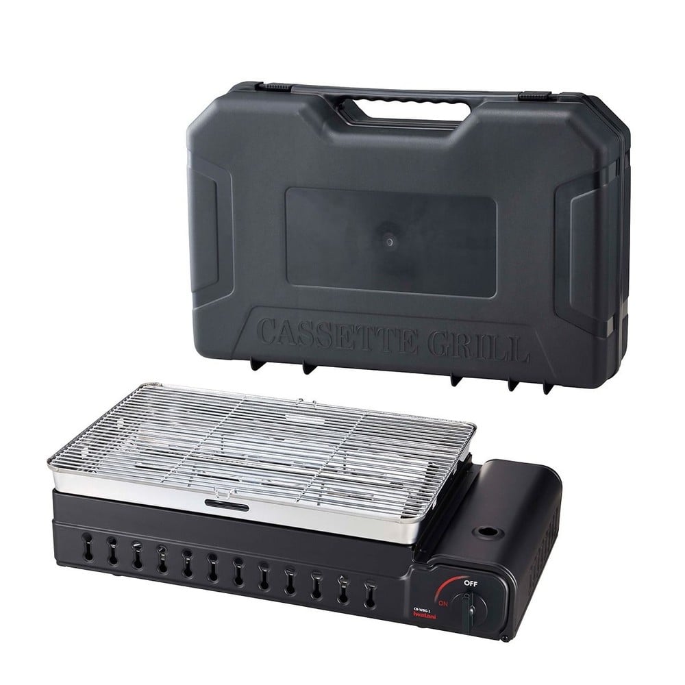 イワタニ カセットガス ワイドBBQグリル ホームメイドシリーズ CB-WBG-1, ブラック, （幅）497&times;（奥行）289&times;（高）136mm