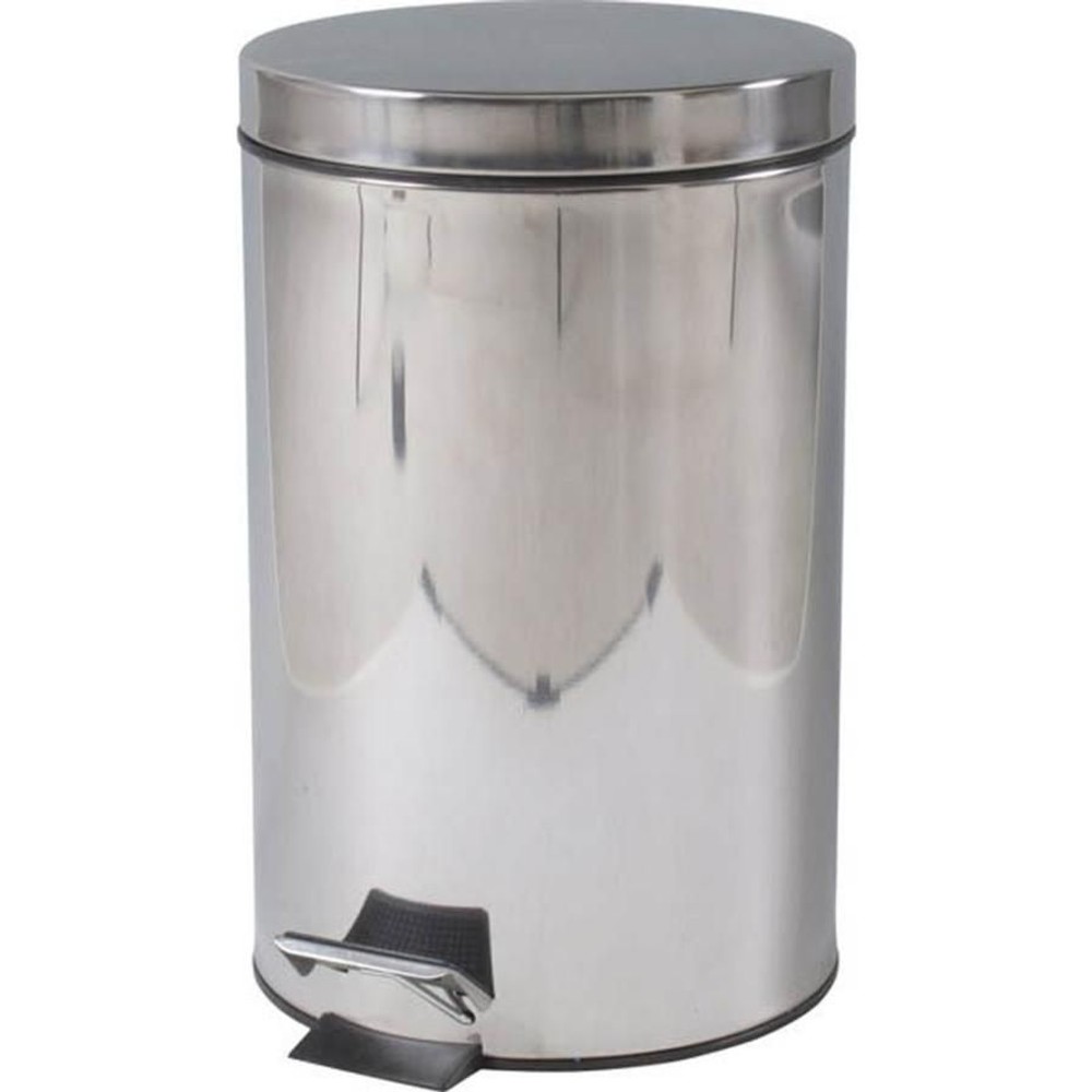 ステンレス　ラウンドペダルペール【メーカー直送 代引不可】, ステンレス, 5.0L