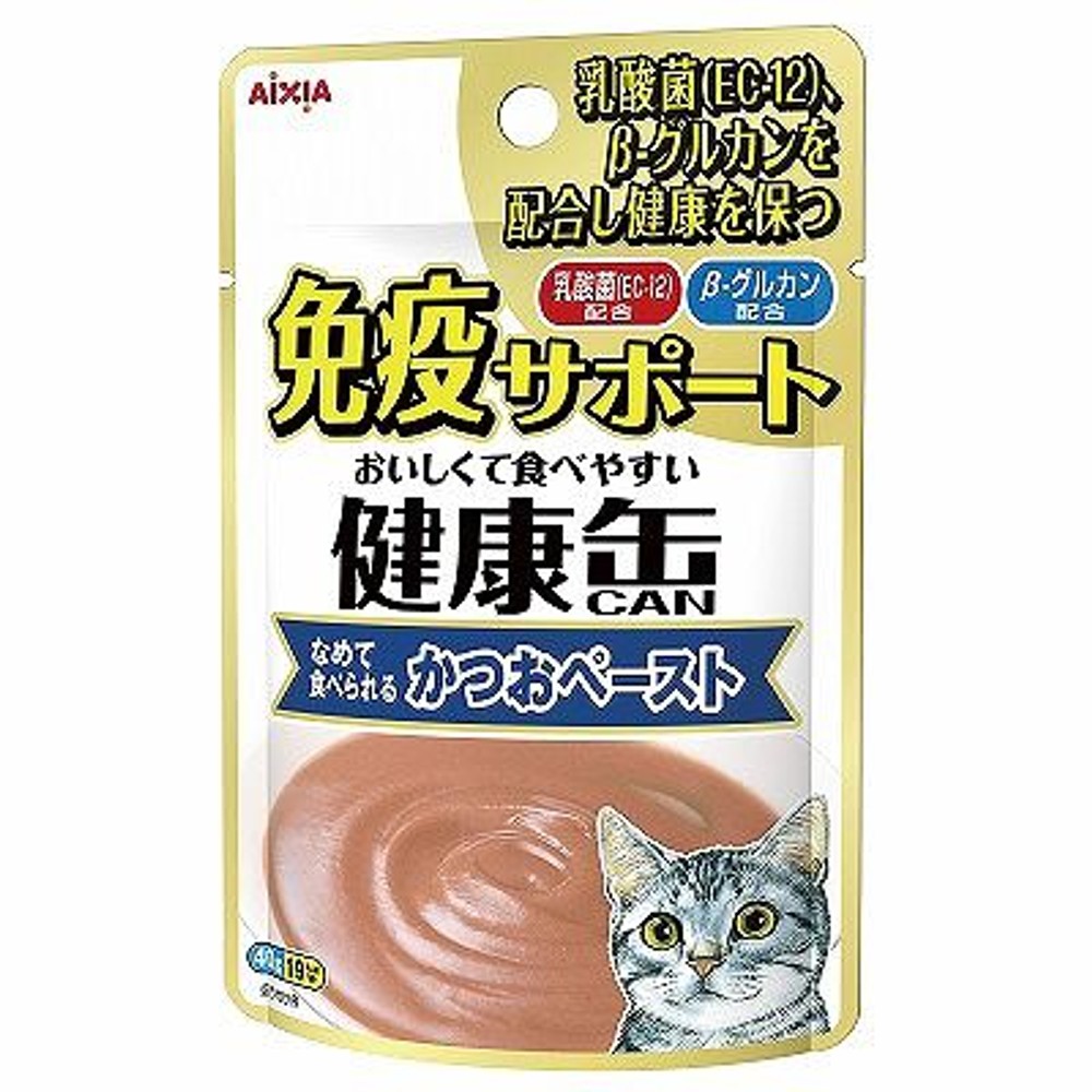 アイシア　健康缶パウチ　免疫サポートかつおペースト　４０ｇ, -, 40g