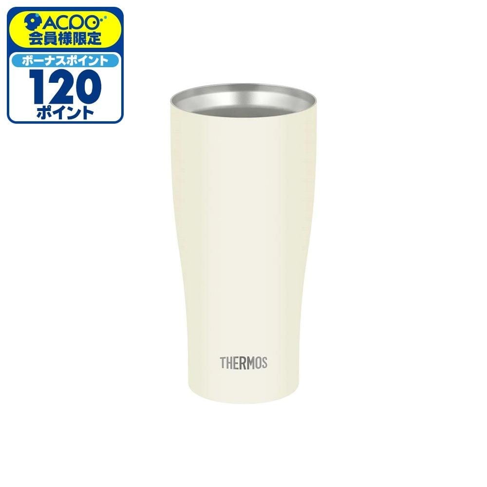 サーモス 真空断熱タンブラー JDY-421C MTWH 420ml, マットホワイト, 420ml