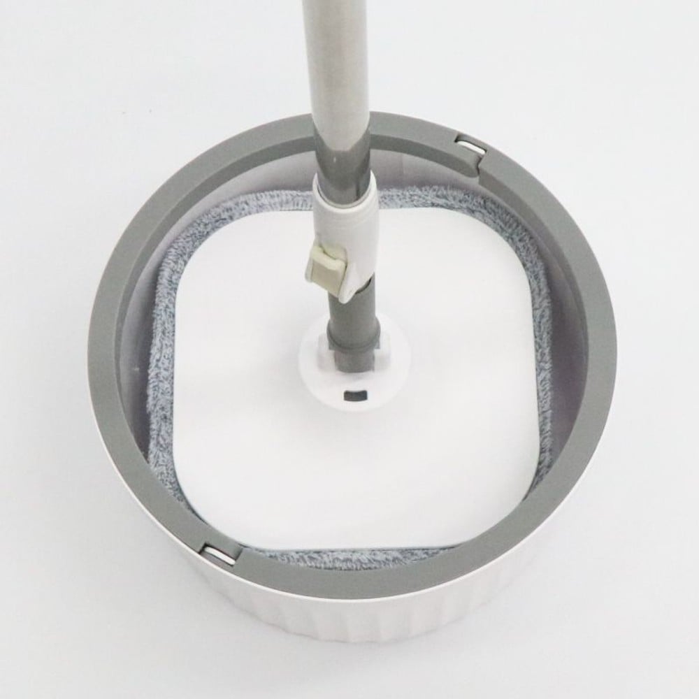  きれいな水で洗える回転モップ HDL-8551, ホワイト, モップパッド2枚セット