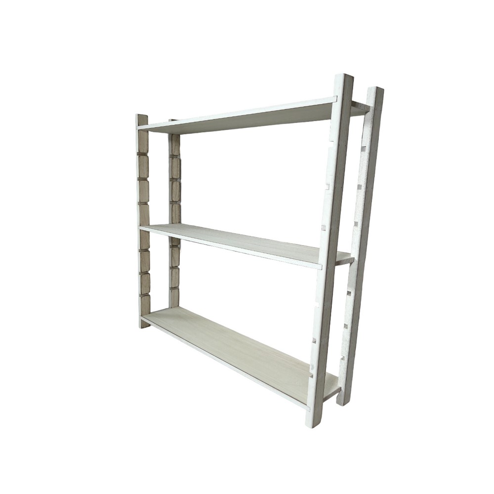 エイジングボード棚板3段ラックセット ブラウン, ホワイト, 910&times;200mm