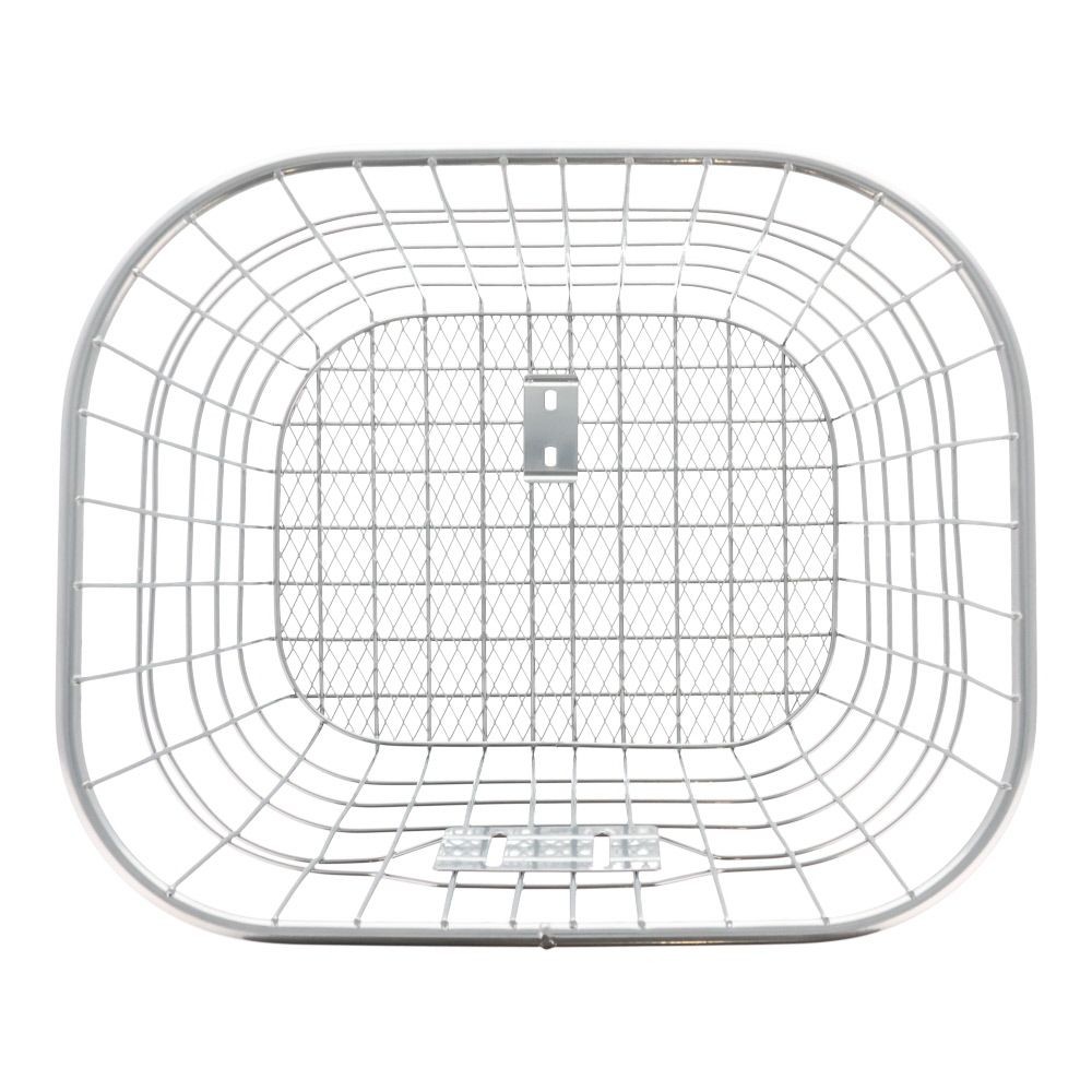 ●頑丈ワイヤーフロントバスケットＭ　シルバー, シルバー, M