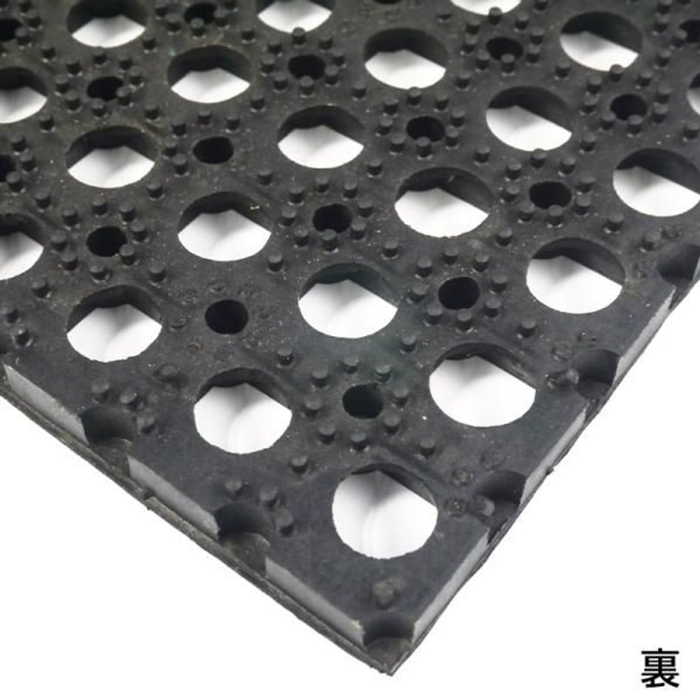 有孔ゴムマット 約50&times;100cm 厚さ22mm, ブラック, 約50&times;100cm&times;厚さ22mm