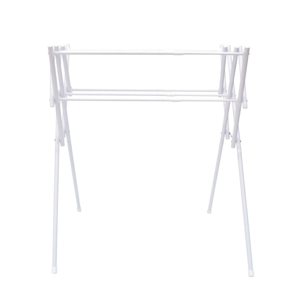 デザイン　伸縮式タオルハンガースタンド, ホワイト, 伸縮式