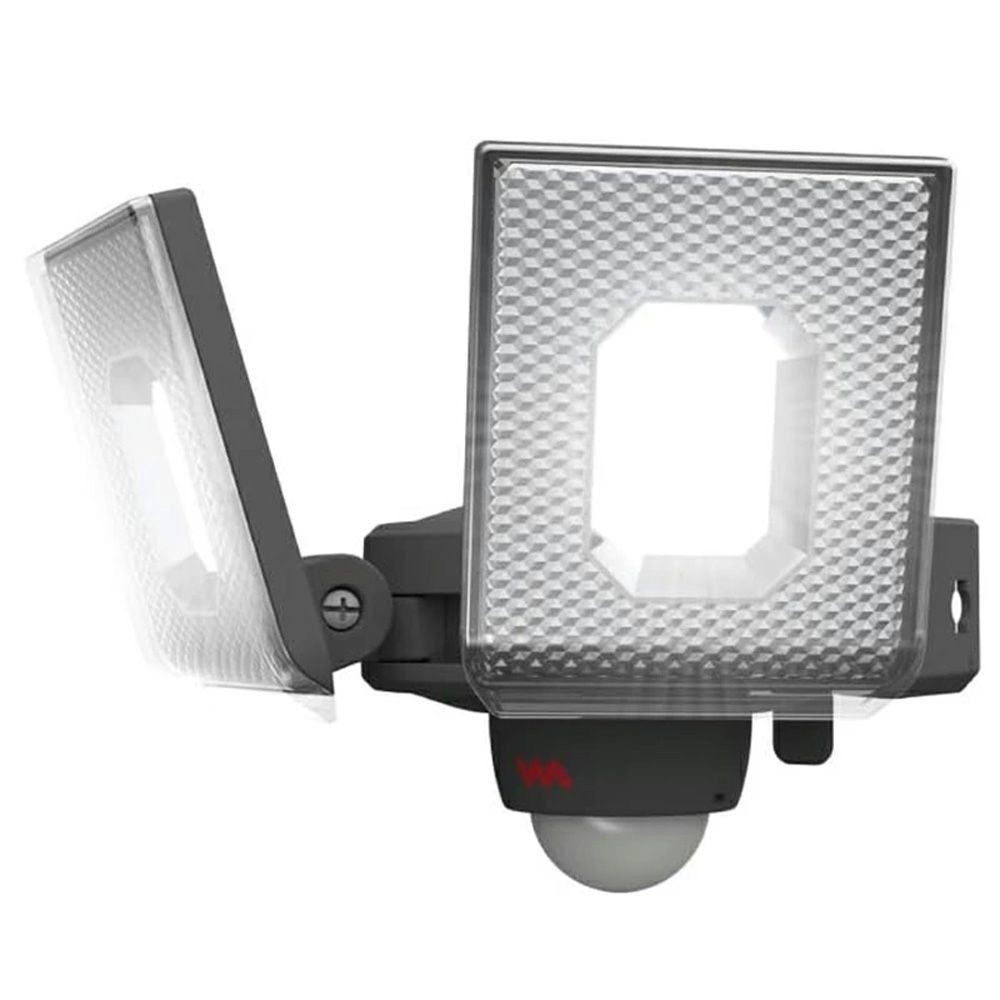 7.5W 2灯スライド型LEDセンサーライト LED-AC2014 株式会社ムサシ, ブラック, 幅171mm&times;奥行170mm&times;高さ128mm