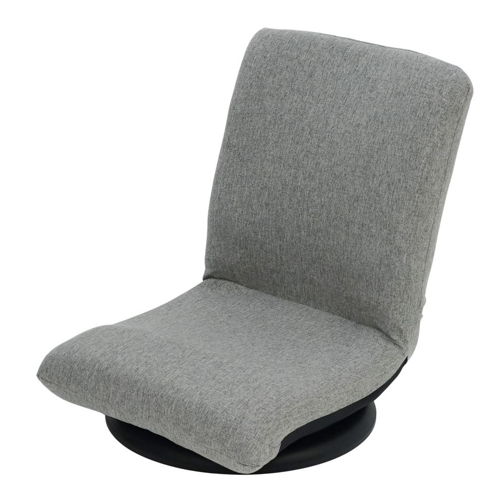 背もたれフィットコンパクト回転座椅子, ライトグレー, 幅395mm&times;奥行540mm&times;高さ495mm