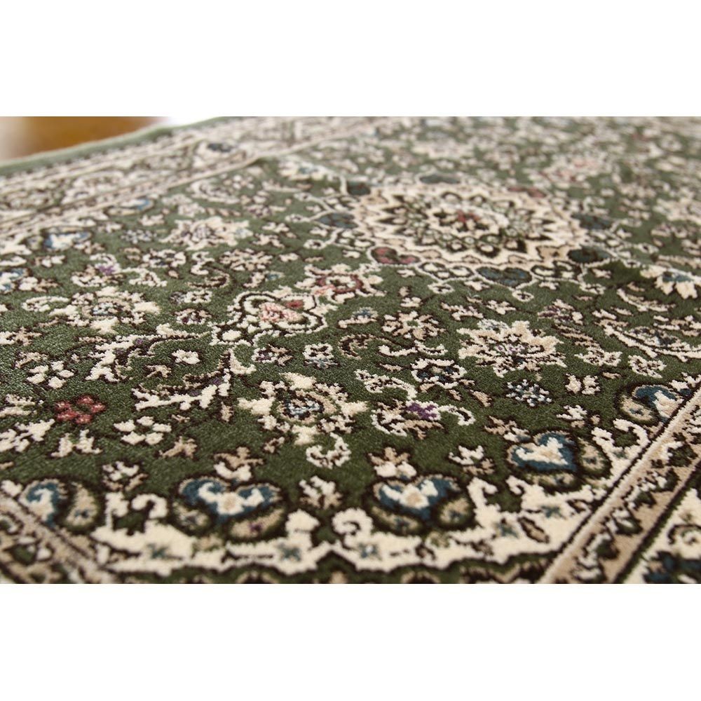 洗える・すべりにくい・抗菌防臭・床暖房対応 60&times;90cm 国産モケットマット ARI グリーン, グリーン, 60&times;90cm