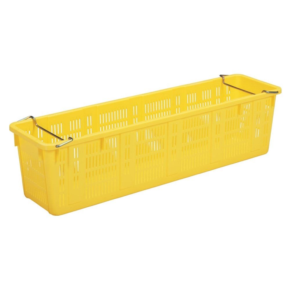 サンコー サンテナー A#82 PP ハンドル付 イエロー 108100-01 &times;5個セット【メーカー直送・代引不可】【法人限定】, イエロー, 5P