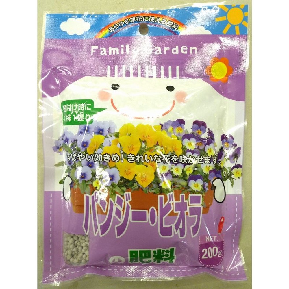 朝日アグリアファミリーガーデンパンジー・ビオラの肥料２００ｇ, -, 200g