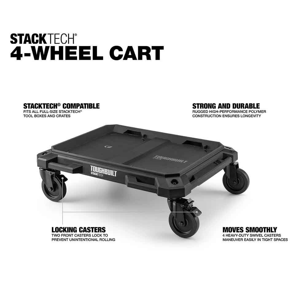 TOUGHBUILT（タフビルト）STACK TECH(スタックテック) 　ドーリーカート, ブラック, TB-B1-T-10