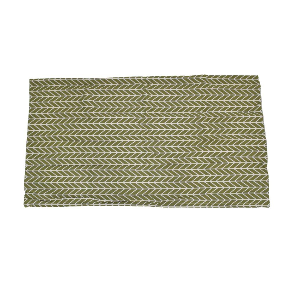 長座布団カバー チェック, グリーン／シラカバ柄, 68cm&times;120cm