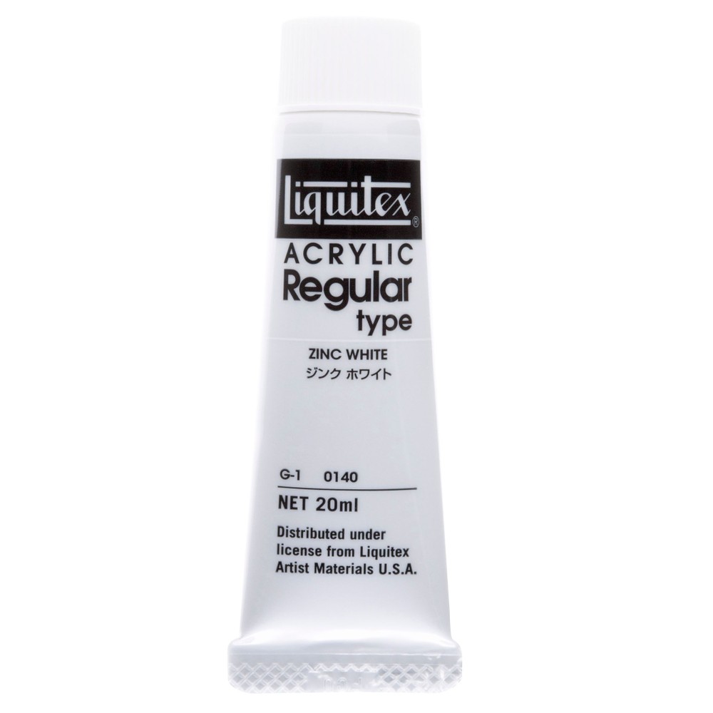 【水性アクリル絵具】リキテックスレギュラー6号チューブ(20ml) 140ジンク ホワイト, 140ジンク ホワイト, 6号チューブ(20ml)