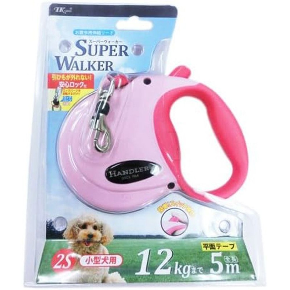 アース　ハンドラー伸縮リードＮ．2Ｓピンク, ピンク, SSサイズ