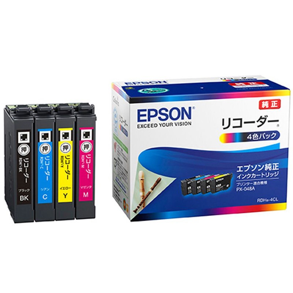 エプソン　リコーダー　ＲＤＨー4ＣＬ　4色パック　純正, 4色パック, インクカートリッジ