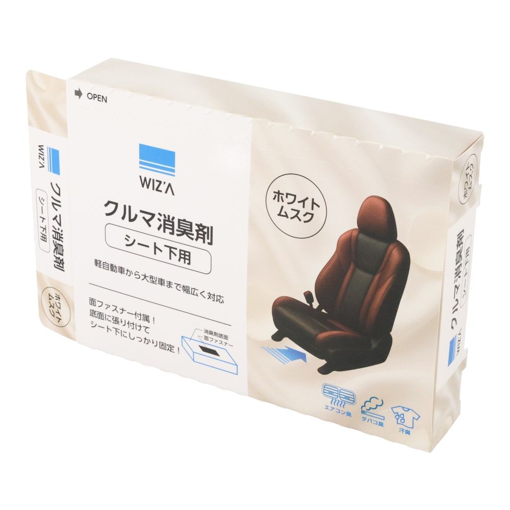 WIZ'A ウィザ　クルマ消臭剤シート下用　ホワイトムスク, ホワイトムスク, 330g