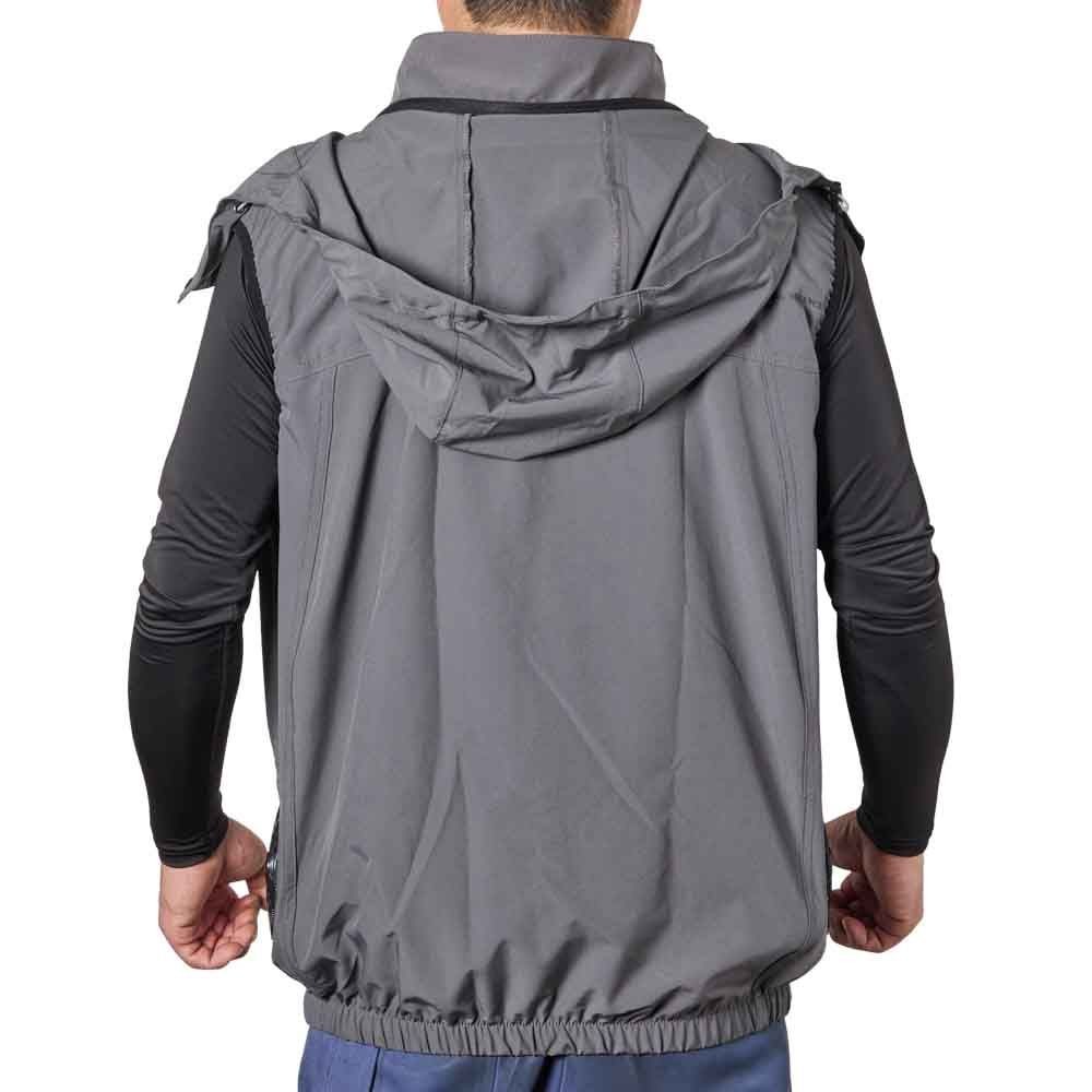 【2026年モデル】ウイザ　WIZ'A　アイストライアングル空調ウェア　ベスト　チャコール, チャコール, Mサイズ