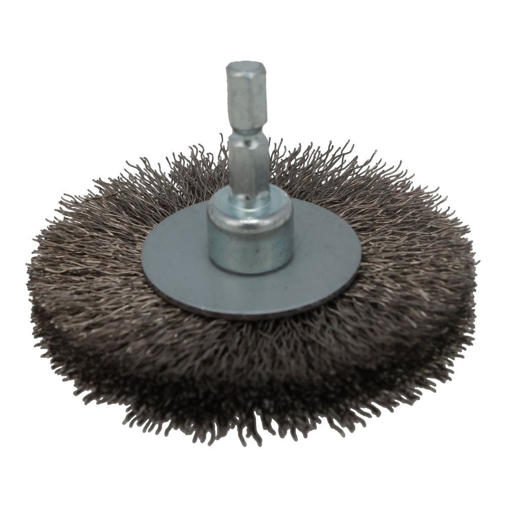 六角軸ホイルブラシ, シルバー, 鋼線