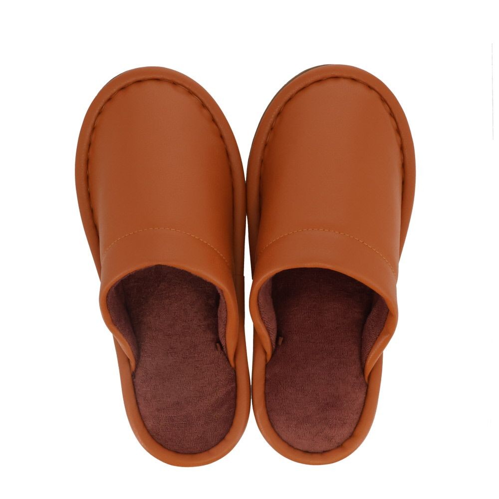 ふけるＰＵスリッパ　Ｍ　ブラウン, キャメル, Lサイズ