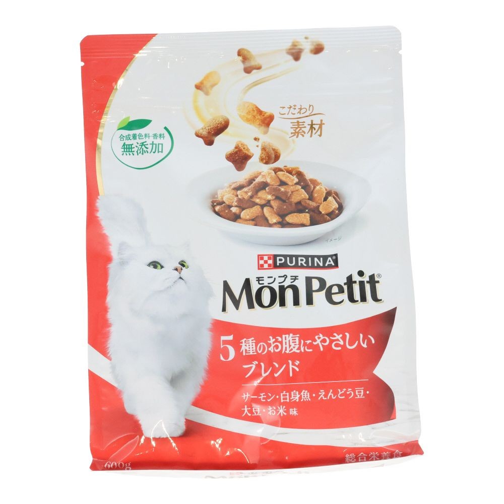 モンプチバッグ　５種のお腹にやさしいブレンド　６００ｇ, お腹にやさしい, 600g