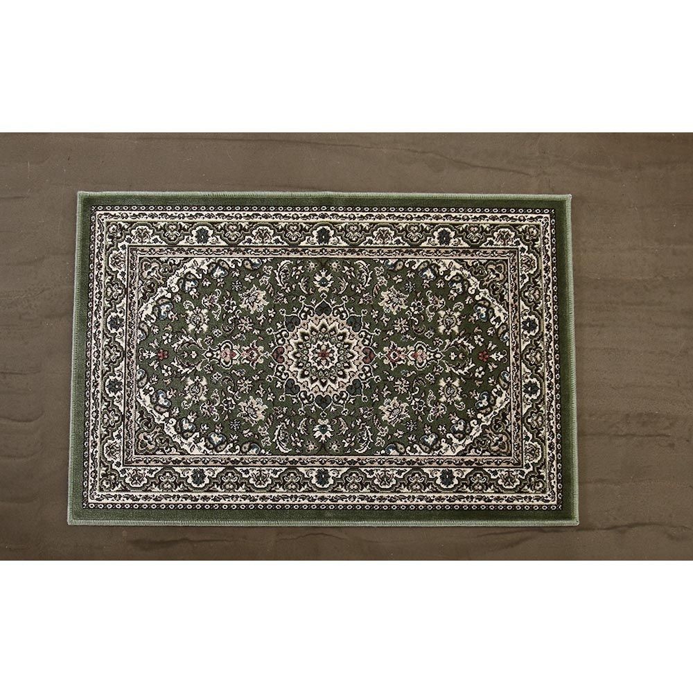 洗える・すべりにくい・抗菌防臭・床暖房対応 60&times;90cm 国産モケットマット ARI グリーン, グリーン, 60&times;90cm