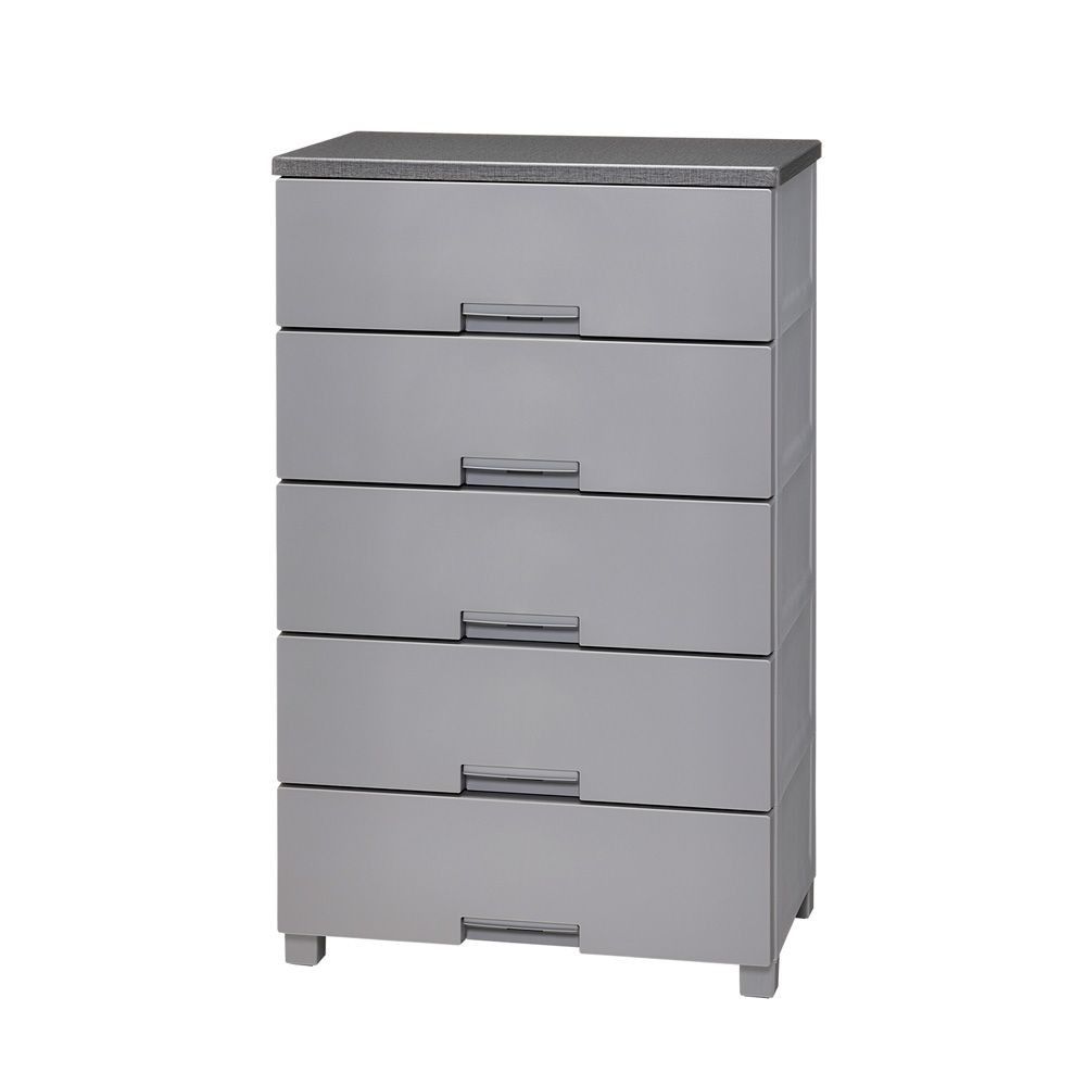 フィッツチェスト　６５０５　グレー, グレー, 5段　幅65cm