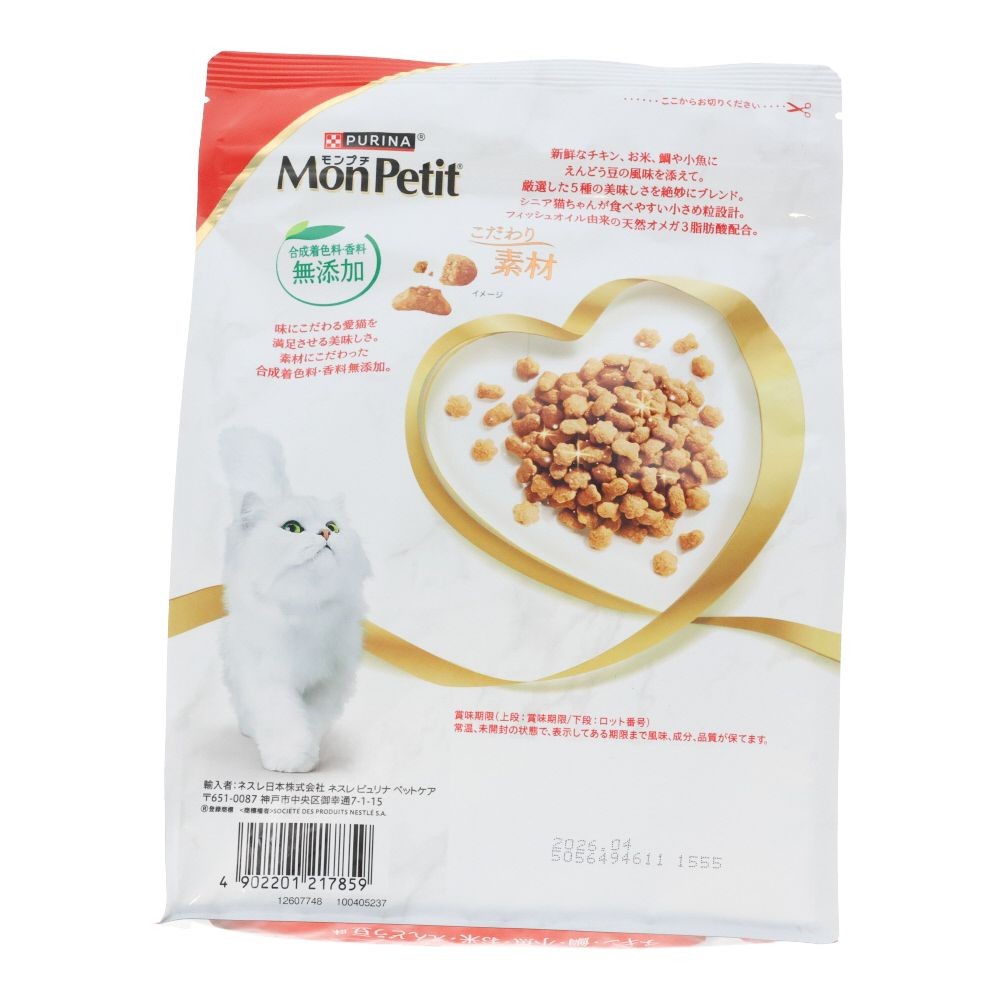 モンプチバッグ　１５歳　５種のブレンド　６００ｇ, 15歳以上用, 600g