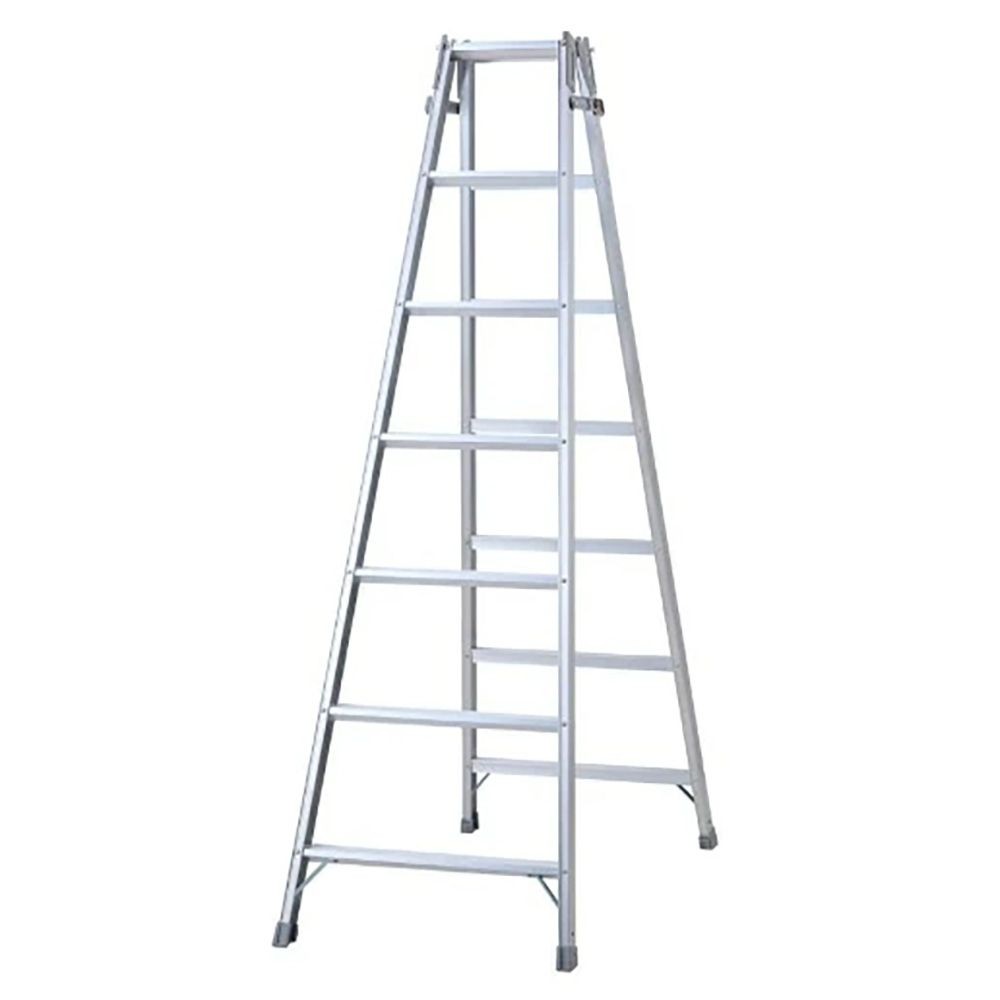長谷川工業 幅広ステップ脚立 RH-21  1.99m, シルバー, 幅680mm&times;奥行1240mm
