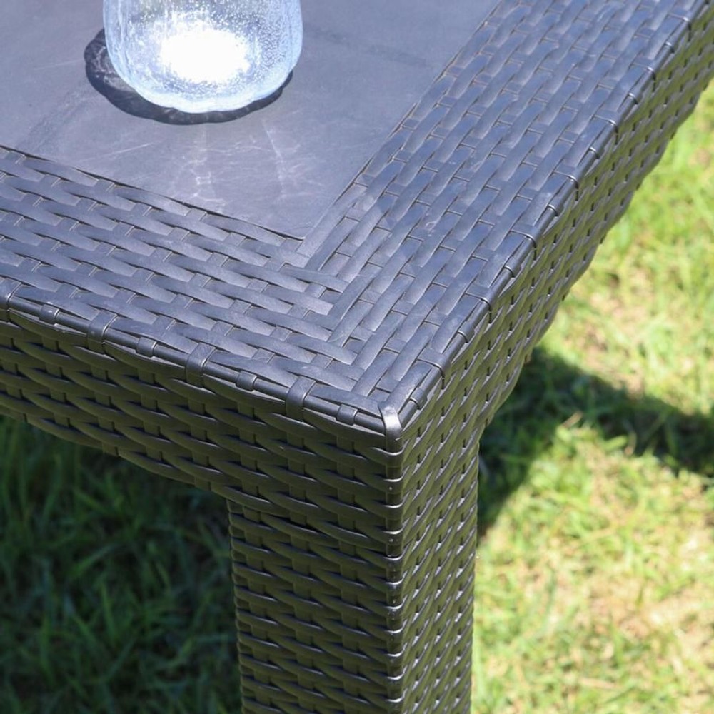 不二貿易  ステラ　テーブル　80角 【メーカー直送・代引不可】, ブラック, 80cm角