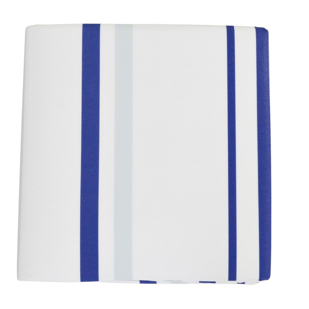 ソフトクッションレジャーシート　ストライプ, ブルー／グレー（S）, Sサイズ