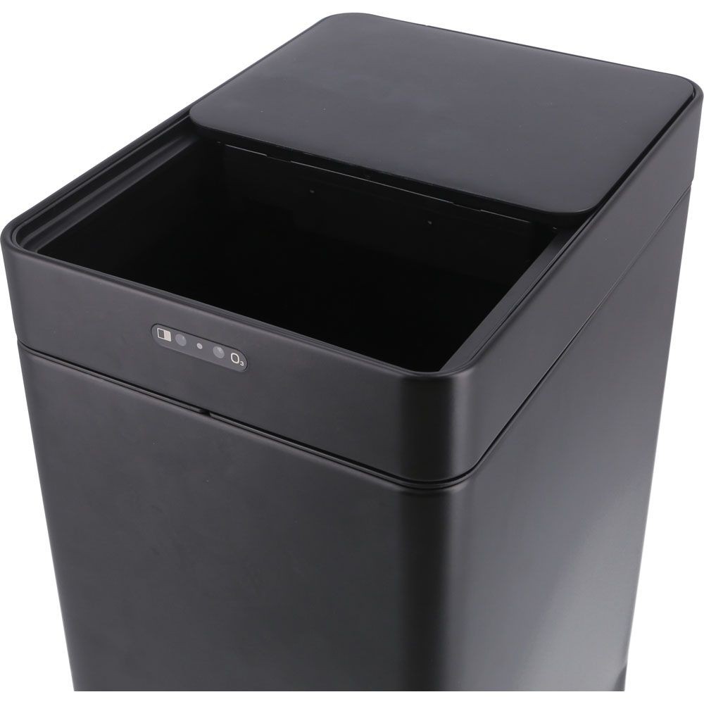 不二貿易 除菌消臭センサーダストボックス　４５Ｌ　ＢＫ【メーカー直送・代引不可】, ブラック, 幅250mm×奥行340mm×高さ610mm