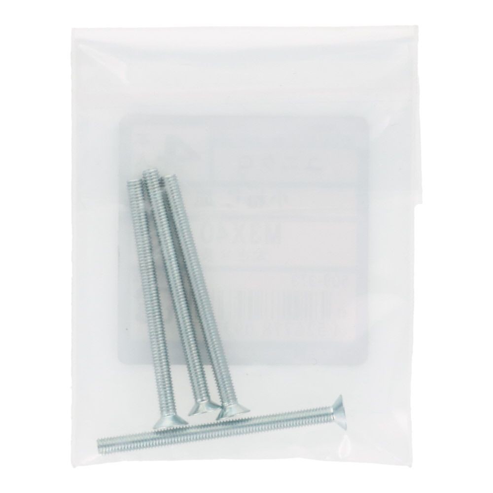 小ねじ　皿　ユニクロ　Ｍ３&times;４０ｍｍ　４本入, シルバー, M3&times;40mm