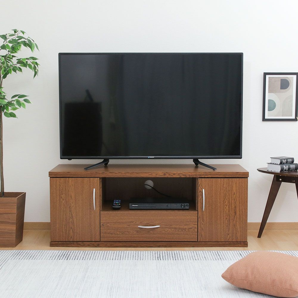 不二貿易 ラルゴ　ワイドローボードオークＢＲ【メーカー直送・代引不可】, ブラウン, 幅1180mm&times;奥行415mm&times;高さ450mm