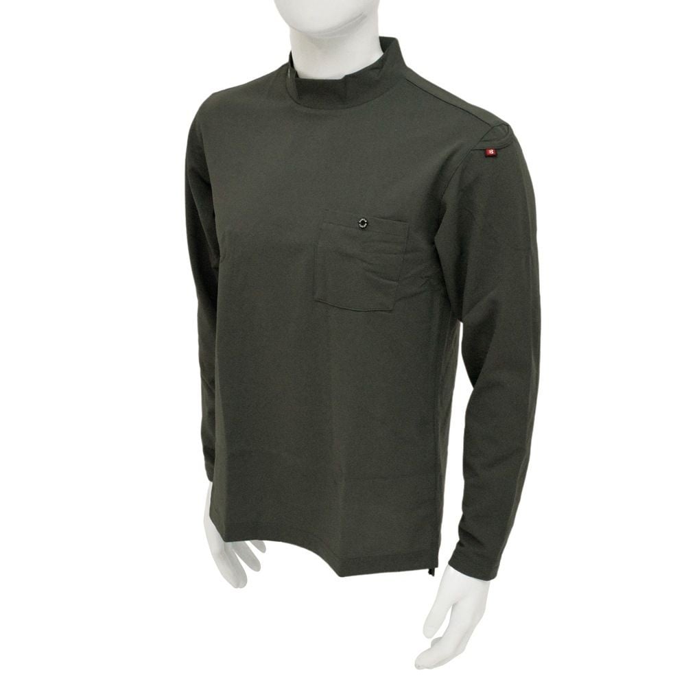 655 モックネックロングＴシャツ, カモフラブラック, Mサイズ