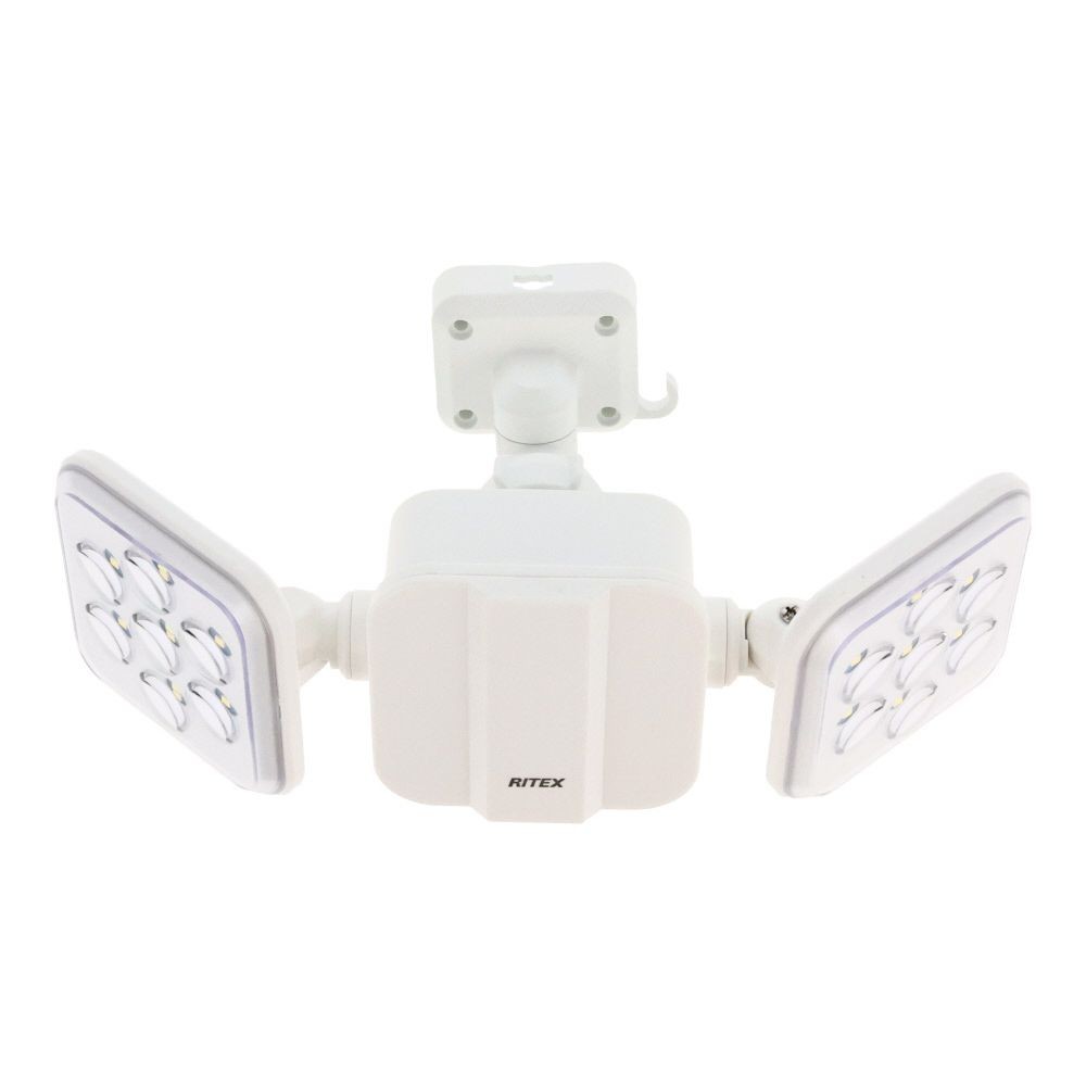 ５Ｗ×２灯　フリーアーム式LEDソーラーセンサーライト　ＬＳー２２０, 白, LS-220