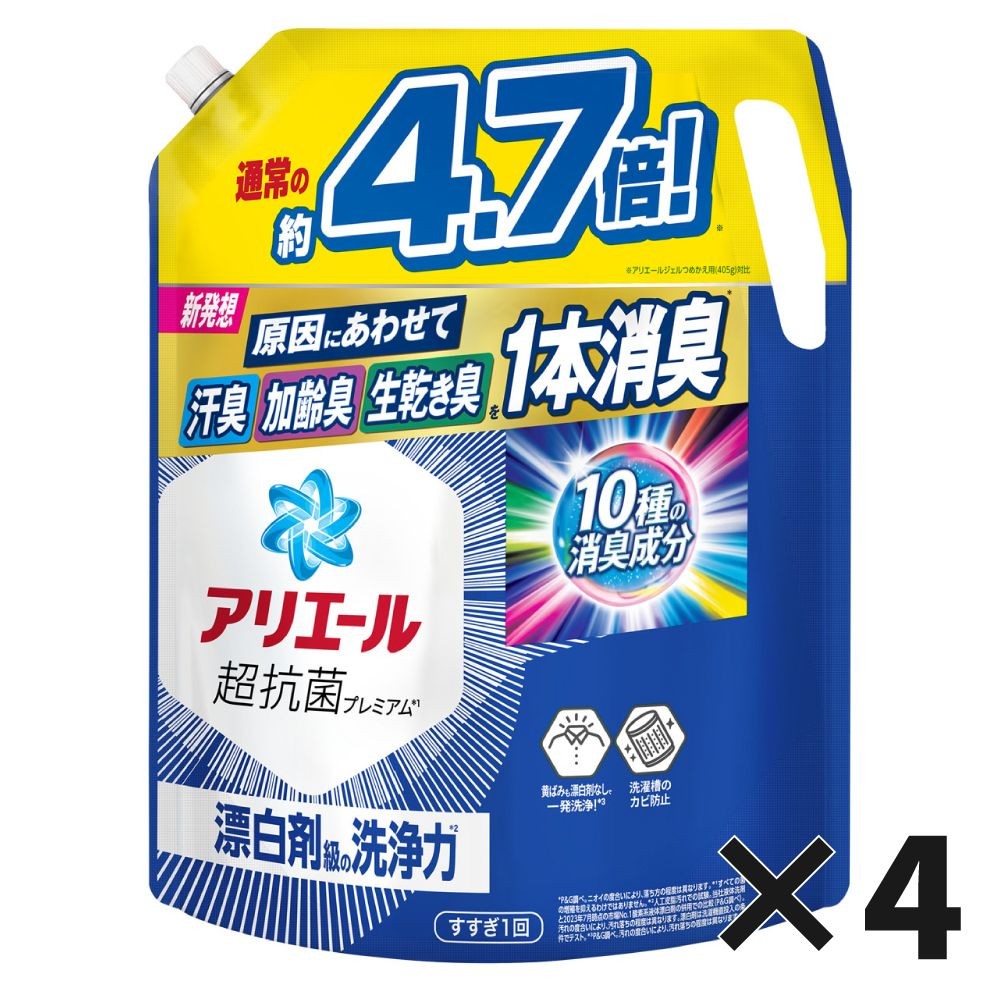 【数量限定】アリエールジェル　超ウルトラジャンボ　１９１０ｇ 4個セット, 超ウルトラジャンボ, 1910g 4個セット