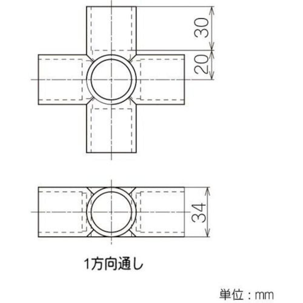 YAZAKI 矢崎化工 イレクタープラスチックジョイント J-121B S 枠・パイプのつなぎ用　&Phi;28用, アイボリー, J-121B S