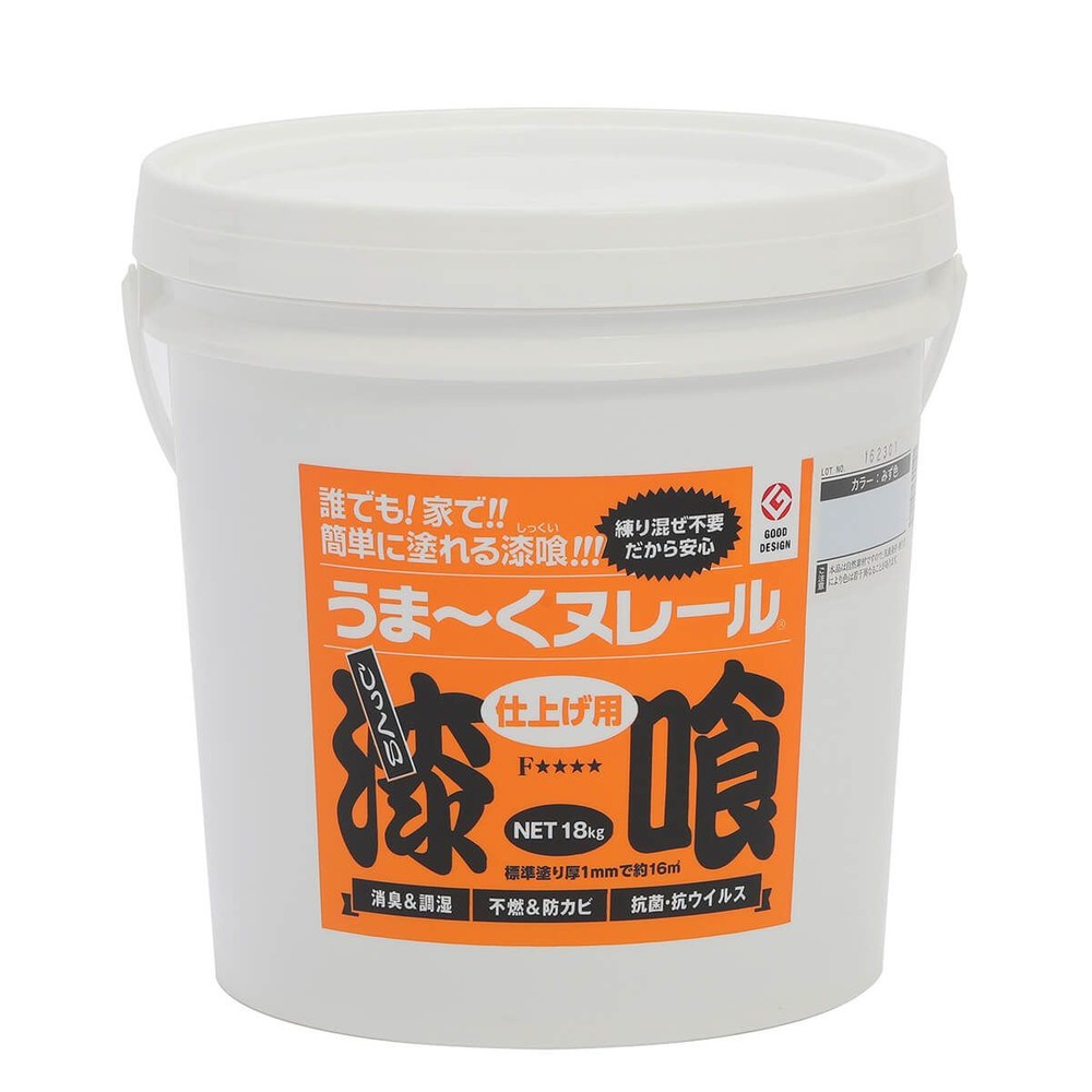 【ネット限定価格】日本プラスター 漆喰うま〜くヌレール 18kg 各色, イエロー色, 18kg