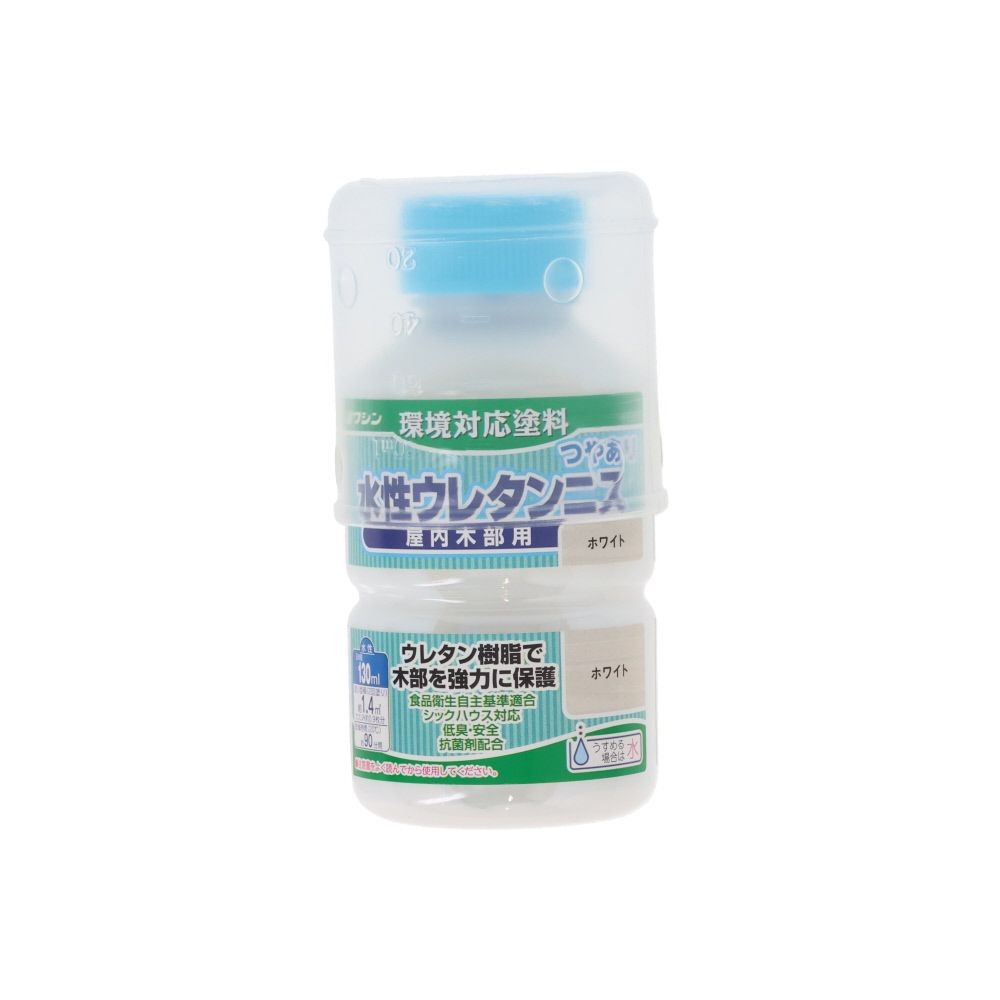 水性ウレタンニス　130mL　ホワイト, つやありホワイト, 130ml