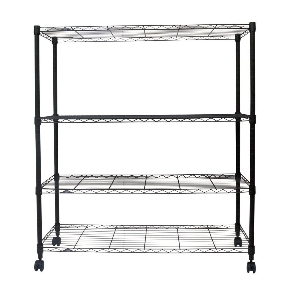 【数量限定】ルミナスノワールフリーラック4段, ブラック60, 60cm幅