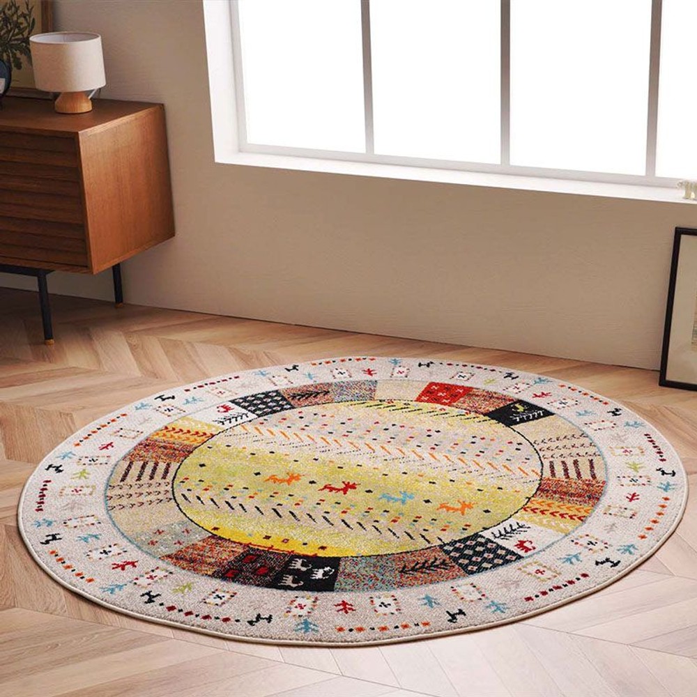 ウィルトンラグ　イビサ　約160cm 丸　アイボリー【メーカー直送・代引不可】, その他カラー１, その他サイズ１