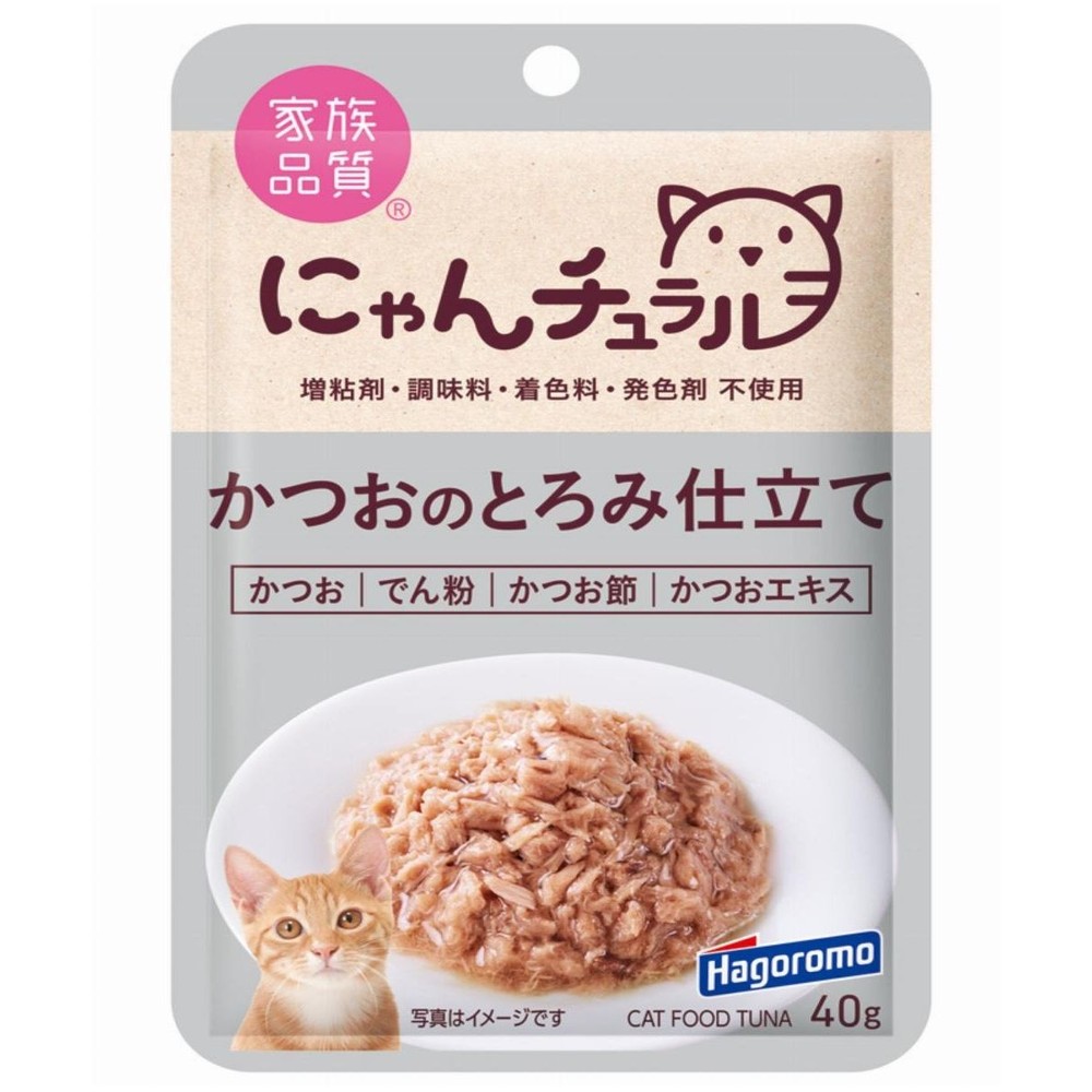 はごろもフーズ　にゃんチュラルパウチ　かつおのとろみ仕立て　４０ｇ, かつおのとろみ仕立て, 40g
