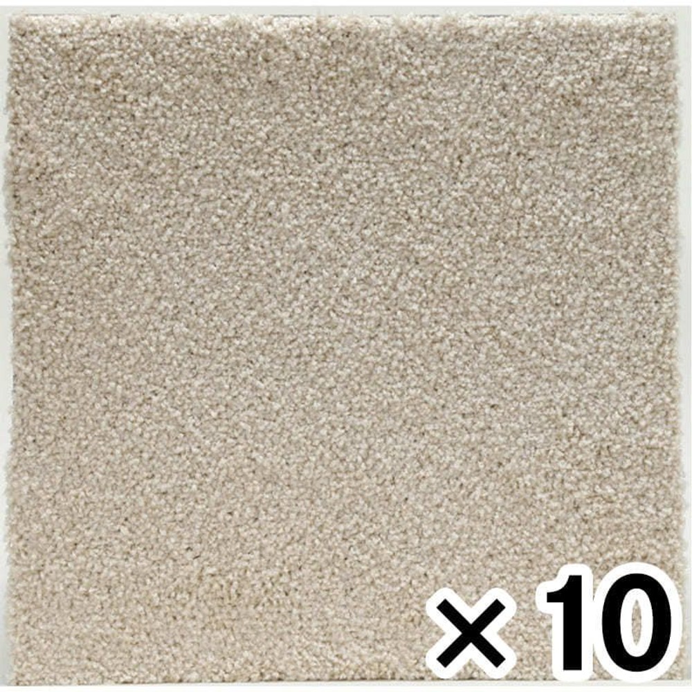 ズレにくいソフトタイルマット　約40×40ＣＭ ×10枚セット, アイボリー, 10枚セット