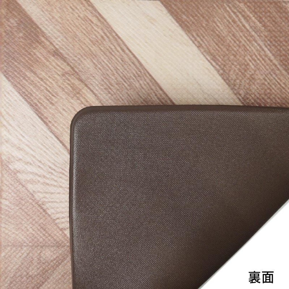 水拭きできる防炎キッチンマット　木目柄, 木目（50×120）, 50×120cm