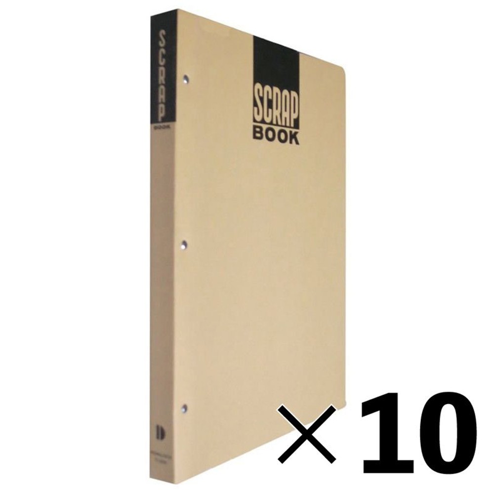 【10冊セット】コクヨ　スクラップブック　A4　とじ込み式　無地【メーカー直送・代引不可】, クラフト, A4