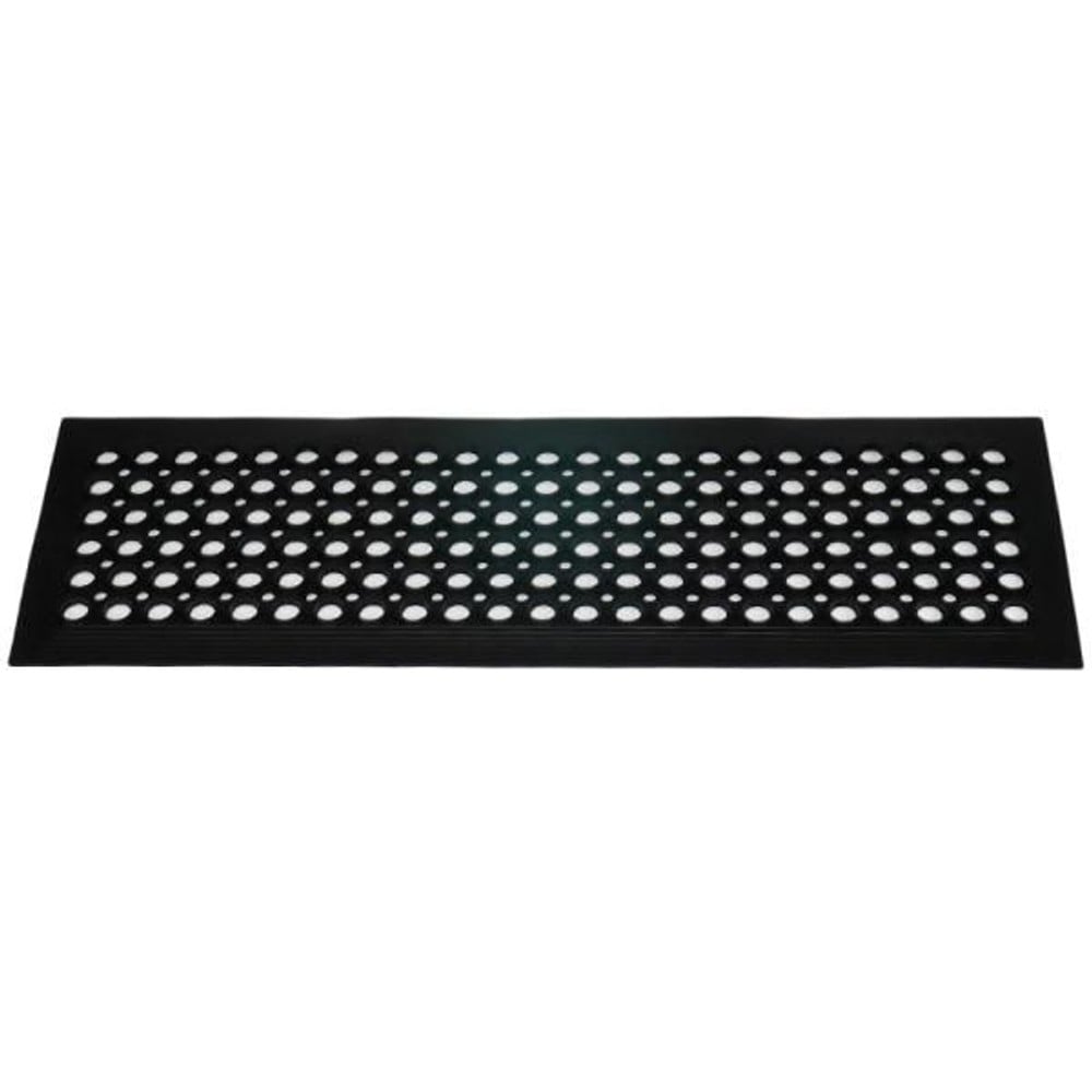 スベリ止め穴あきゴムマット約295ｘ900ｘ12ミリ, ブラック, 幅900&times;奥行295&times;高さ12mm